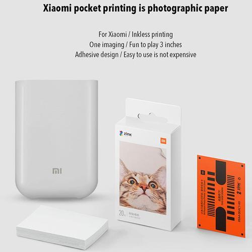 Xiaomi Mini Imprimante Photo, Impression Couleur,d¿Impression sans