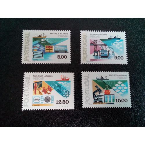 Timbre Portugal Yt 1393 A 1396 Séries: Pêche - Cycle Des Ressources Naturelles 1978 ( 10104 )