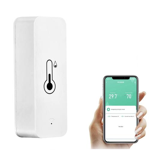 Capteur de température d'humidité wifi Smart Wireless Room Thermometer hygrometer Monitor pour surveillance à distance et alarme compatible avec Alexa pour la maison Chambre de bébé serre