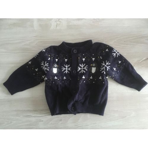 Gilet Bleu Marine À Boutons Absorba