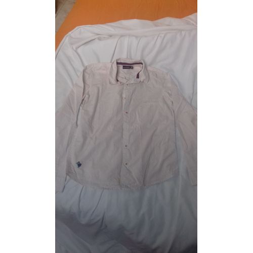 Chemise Blanche Petits Festons Bordeau Garçon Sergent Major 11 Ans