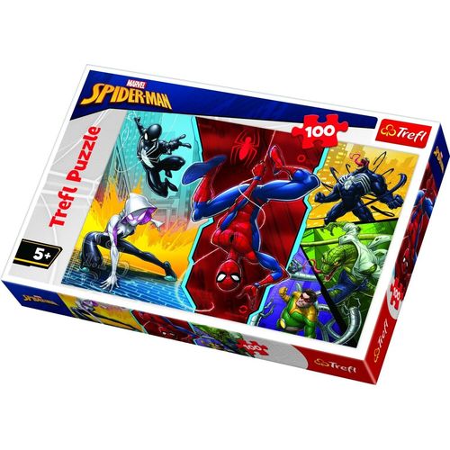 Puzzle 100 pièces : Spiderman mène le combat - Jeux et jouets