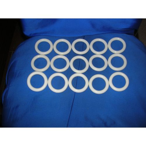 Lot De 15 Anneaux De Rideaux Plastique Diam 5,5 Cm.