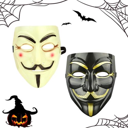 2 Pièces Anonymous Mask, Halloween Masque Anonymous, V Pour Vendetta Mask, Masque Guy Fawkes, Masque Anonymous Vendetta, Vendetta, Pour Enfants Femmes Hommes Halloween Costume Cosplay