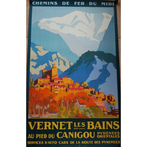 Affiche Vernet Les Bains Canigou