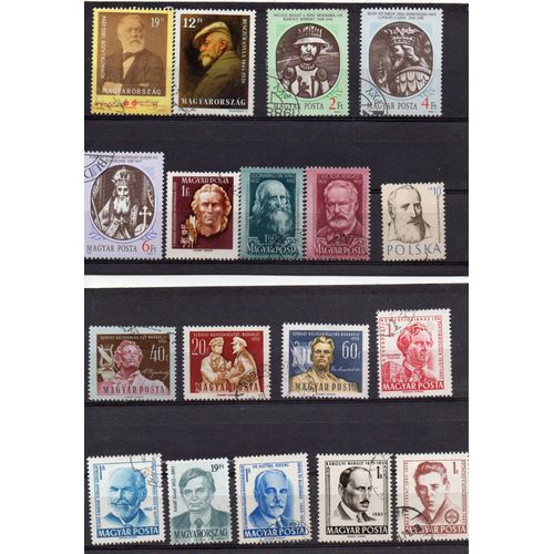 Hongrie- Lot De 27 Timbres Oblitérés- Personnages Célèbres