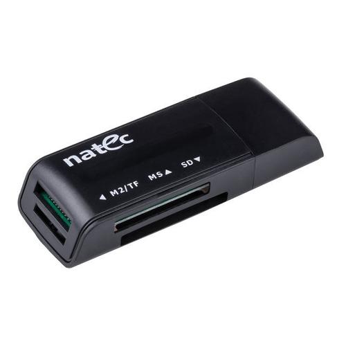 Natec MINI ANT 3 - Lecteur de carte (MS, MS PRO, MMC, SD, MS Duo, MS PRO Duo, RS-MMC, TransFlash, microSD, SDHC, MS Micro) - USB 2.0