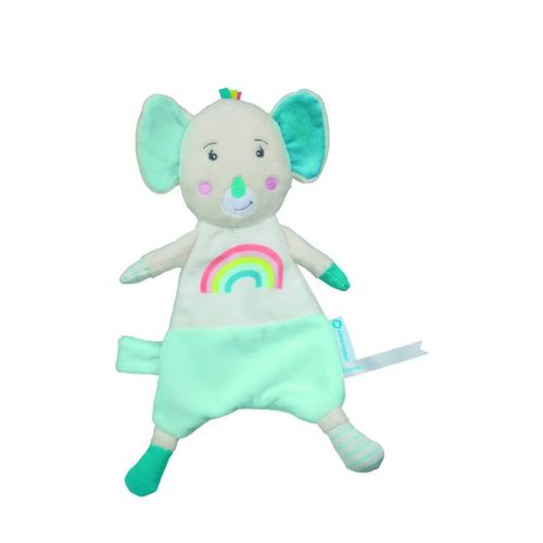 Doudou Koala Sacha Balnc Bleu Arc En Ciel Bebe Confort Attache Tetine