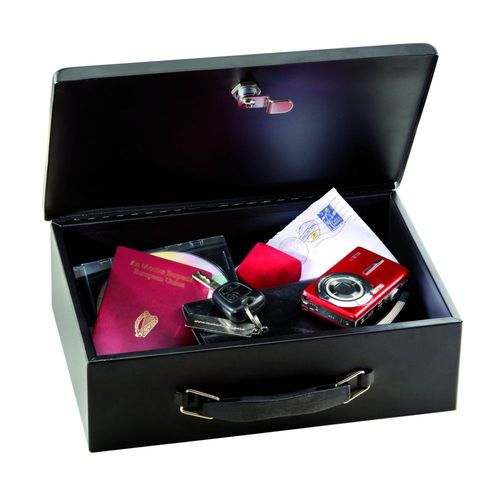 Coffre MASTER LOCK en Acier Solide 32 x 21x 10cm-Fermeture à Clés-Construction avec un Isolant Retardant le Feu