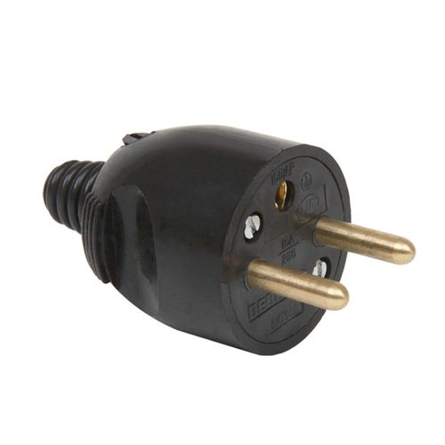 Fiche mâle DEBFLEX 2P+T 16A sortie droite noir