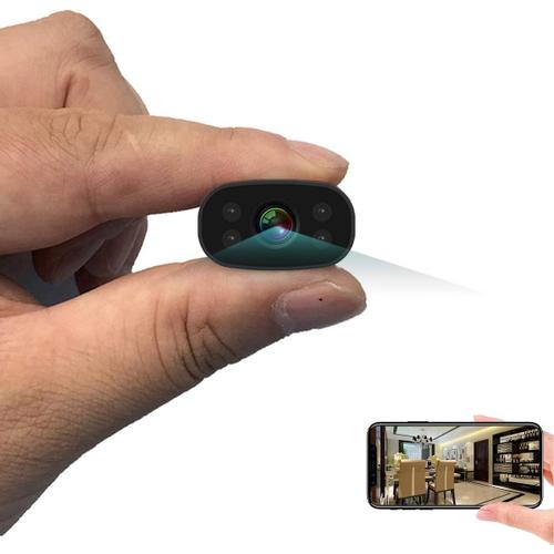 Mini caméras cachées Spy Cam Portable Wireless WiFi Remote View Camera Petites caméras de sécurité à domicile Intérieur Extérieur Enregistrement vidéo Détection de mouvement intelligente