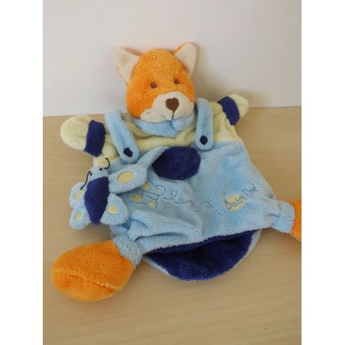 Doudou Renard Papillon Orange Bleu Babynat