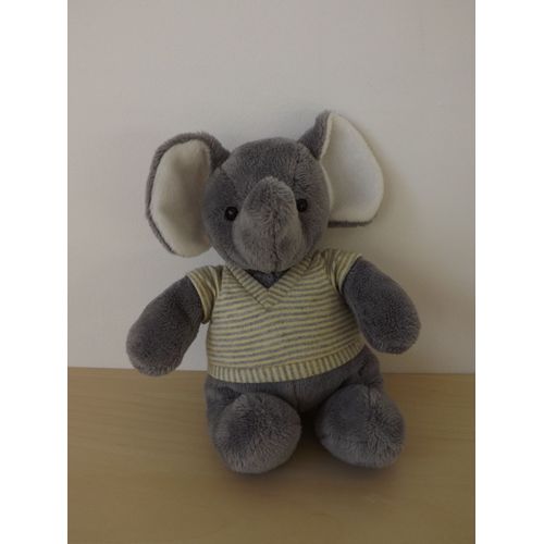 Peluche Doudou Éléphant Gris Nicotoy