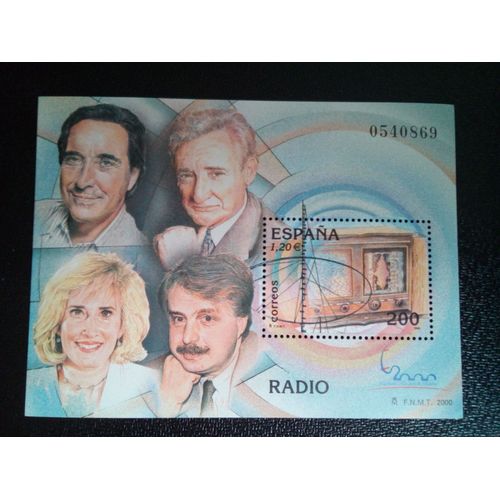 Timbre Espagne M I Spa B95 Radio Et Antenne 2000 ( 040104 )