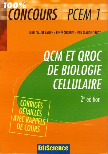 Qcm Et Qroc De Biologie Cellulaire - Avec Corrigés Détaillés