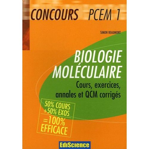Biologie Moléculaire - Cours, Exercices, Annales Et Qcm Corrigés