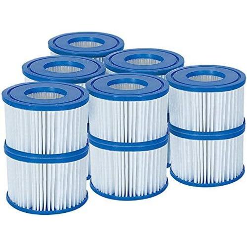 58323 Lay-Z-Spa Cartouche filtrante Taille VI Standard : lot de 6 x 2. Standard: 6 x Twin Pack (12 Filters) blanc et bleu