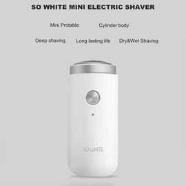 Xiaomi So White Mini Rasoir Électrique Électrique Portable Portable Imperméable À L'eau Humide Et Sec Rechargeable Rasoir À Double Usage(Blanc)