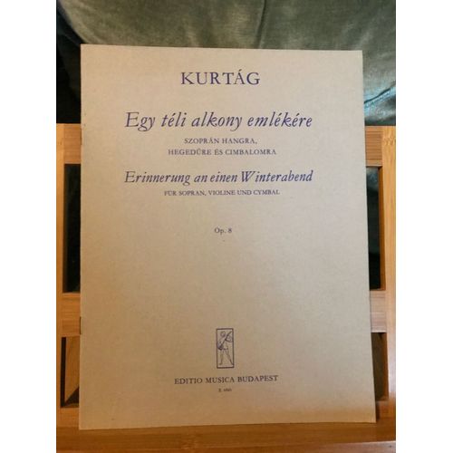 G. Kurtag Egy Teli Alkony Emlekere Op. 8 Partition Soprano Violon Cymbalum Emb