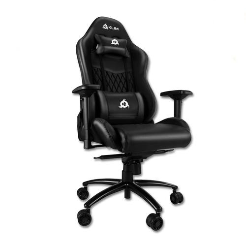 Klim Esports - Chaise Gaming + Simili Cuir Et Matériaux Premium Haute Qualité + Chaise Gamer Inclinable + Ergonomique Avec Coussin Lombaire Et Cervical + Fauteuil Gamer Noir Nouvelle Version