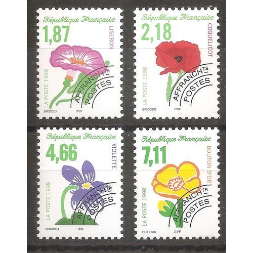 Préos 240 À 243 (1998) Préoblitérés Fleurs Sauvages N** (Cote 7,65e) (7678)