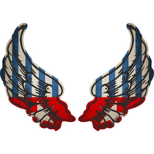 Autocollant Sticker Ailes Biker Drapeau Papouasie Occidentale West Papua Barat