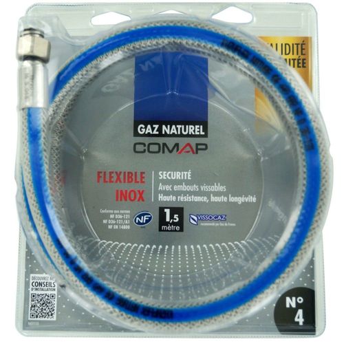 Flexible Inox COMAP 1,5m 1/2 Gaz Naturel