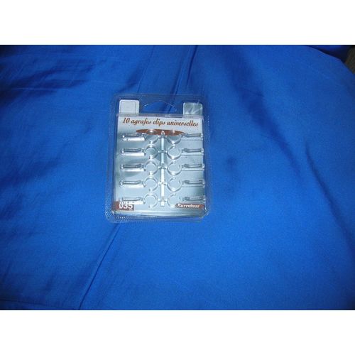 Lot De 10 Agrafes Clips Universelles Incolores.
