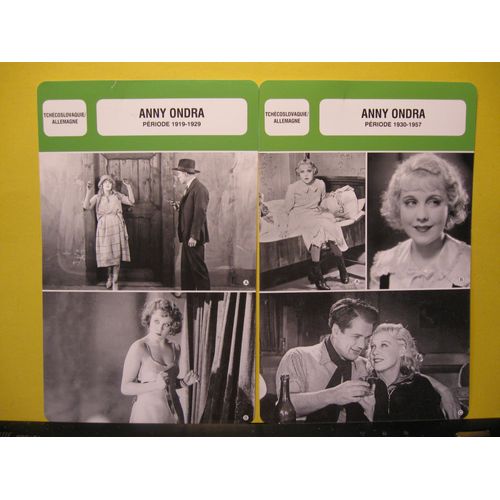 Fiche Monsieur Cinéma - Anny Ondra - Périodes 1919/1929 & 1930/1957