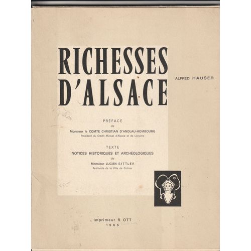 Richesses D'alsace 30 Dessins D'alfred Hauser Ed 1965 Andau Lucien Sittler