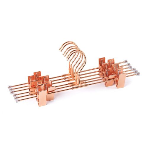 Lot De 6 Cintres Métallisés Avec Clip Gärde Or Rose