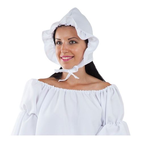 Casquette Paysanne Médiévale Blanche Pour Femme