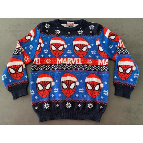 Pull De Noël Spiderman Primark Taille 5-6 Ans