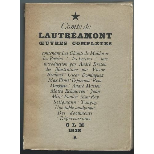 Comte De Lautréamont, Oeuvres Complètes - Introduction Par A. Breton - Eo 1938 -