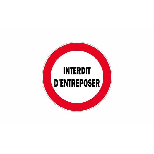 Autocollant Sticker Signalisation Panneau Interdit Interdiction Entreposer