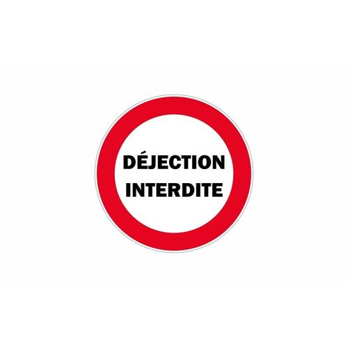 Autocollant Sticker Signalisation Panneau Dejection Interdite Interdiction