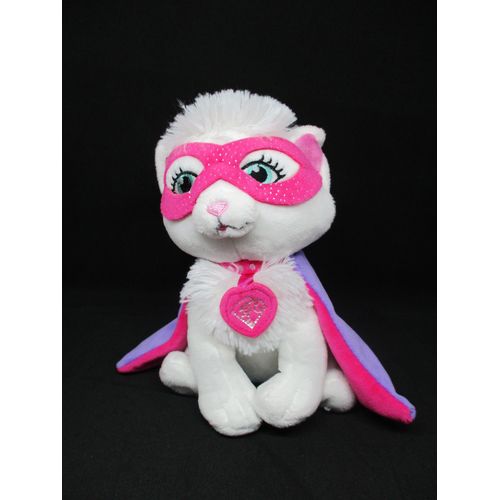 Peluche Doudou Chat Barbie Super Princesse Masque Cape 20 Cm - Gipsy