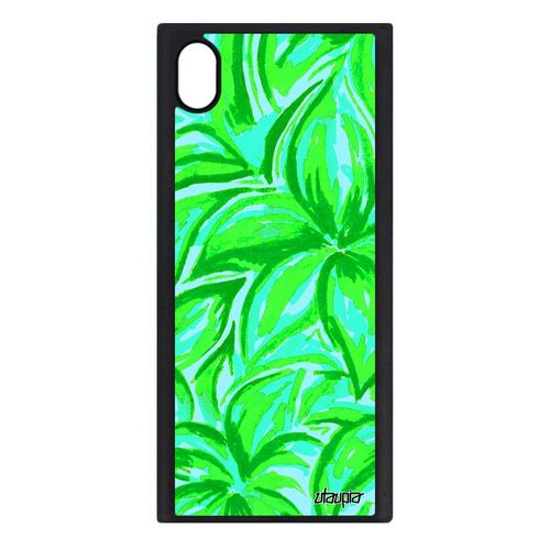 Coque Fleurs Sony Xperia Xa1 En Silicone Original Alu Vert Floral Peinture Texture Motif Housse Bouquet Bumper Nature 4g Etui Coloré