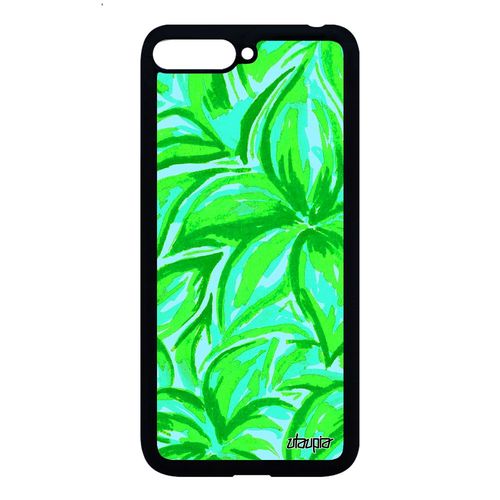 Coque Fleurs Huawei Y6 2018 Silicone Portable Original Texture Souple Alu Nature Bouquet Motif Pas Cher Housse 4g Floral Coloré Vert