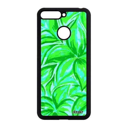 Coque En Silicone Honor 7a Fleurs Bouquet Floral Smartphone Original Vert Case Texture Nature Peinture Coloré De Protection Solide