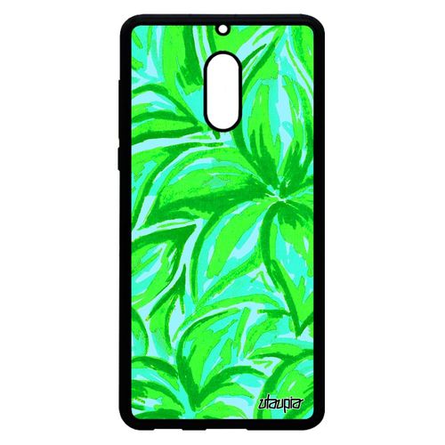 Coque Nokia 6 En Silicone Fleurs Bouquet Ta-1033 Alu Nature Etui Original Vert Peinture Mobile Texture Motif Antichoc Coloré Floral