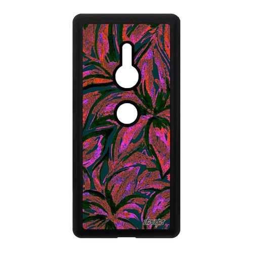 Coque Sony Xperia Xz2 En Silicone Fleurs Original Motif Coloré Floral Bouquet Peinture Metal Design Rose Housse Nature De Protection