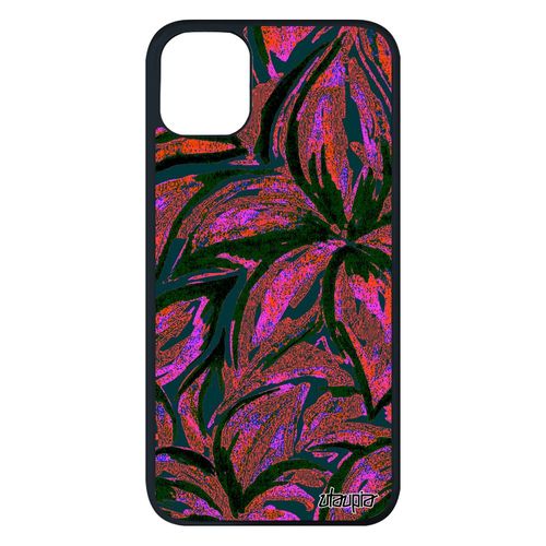 Coque Fleurs Iphone 11 Pro Max Silicone 128 Go Rigide Design Pas Cher Peinture Antichoc Texture Nature Souple Rose Housse De