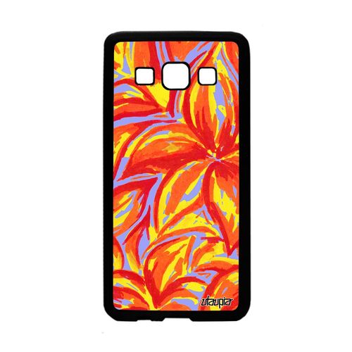 Coque Fleurs A3 2015 Silicone Smartphone Motif Peinture Coloré Case Noir 2015 Bouquet Original Nature Texture Floral Samsung Galaxy