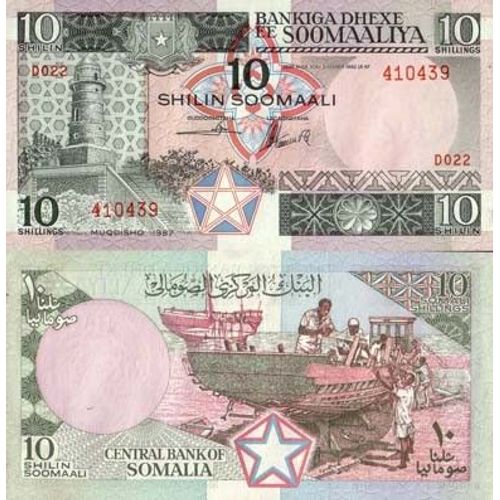 Billet Somalie 10 Shilling