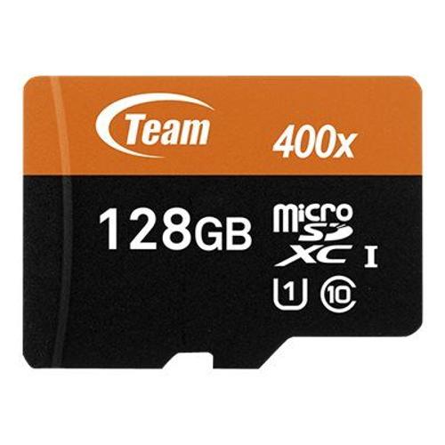 Team - Carte mémoire flash - 128 Go - UHS Class 1 / Class10 - 400x - microSDXC UHS-I
