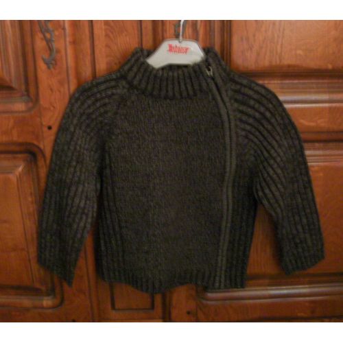 Pull Gris/Noir Best Way - Taille 4 Ans