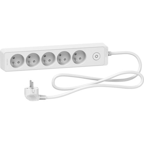 Rallonge Multiprise SCHNEIDER 5 Prises 2P+T Blanche 1,5m