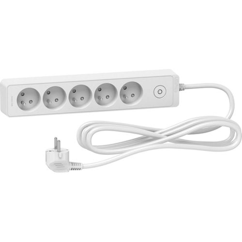 Rallonge Multiprise SCHNEIDER 5 Prises 2P+T Blanche 1,5m