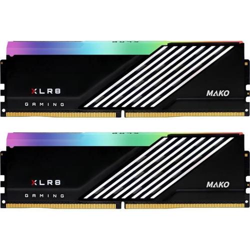 Mémoire RAM - PNY - XLR8 Gaming MAKO - RGB - DDR5 - 6000MHz - 2X16GB - MD32GK2D5600040MXRGB)